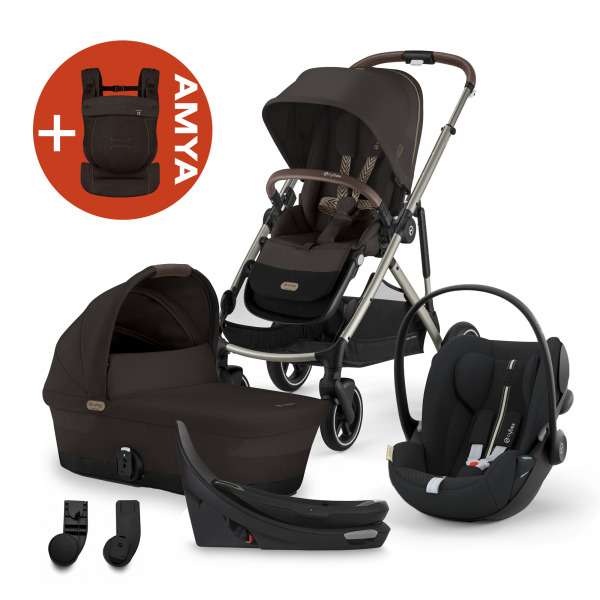CYBEX Gold Gazelle 4in1 +AMYA - Chocolate Brown/Moon Black